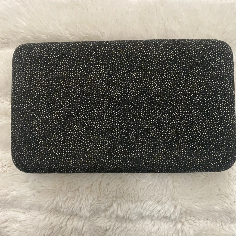 Chic Black Sparkle Clutch Wallet